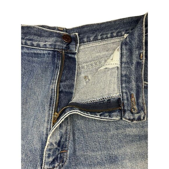 Vintage Lee Jeans Women’s 12 Denim Mom Shorts High Waisted 90s - Picture 3 of 5